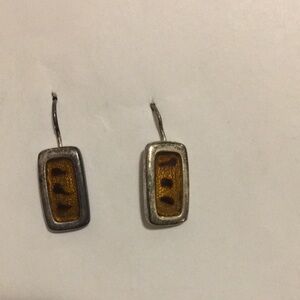 Vintage Amber Drop Earrings